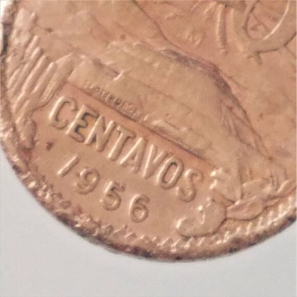 1956 Mexico 20 Centavos Coin - Picture 3 of 3